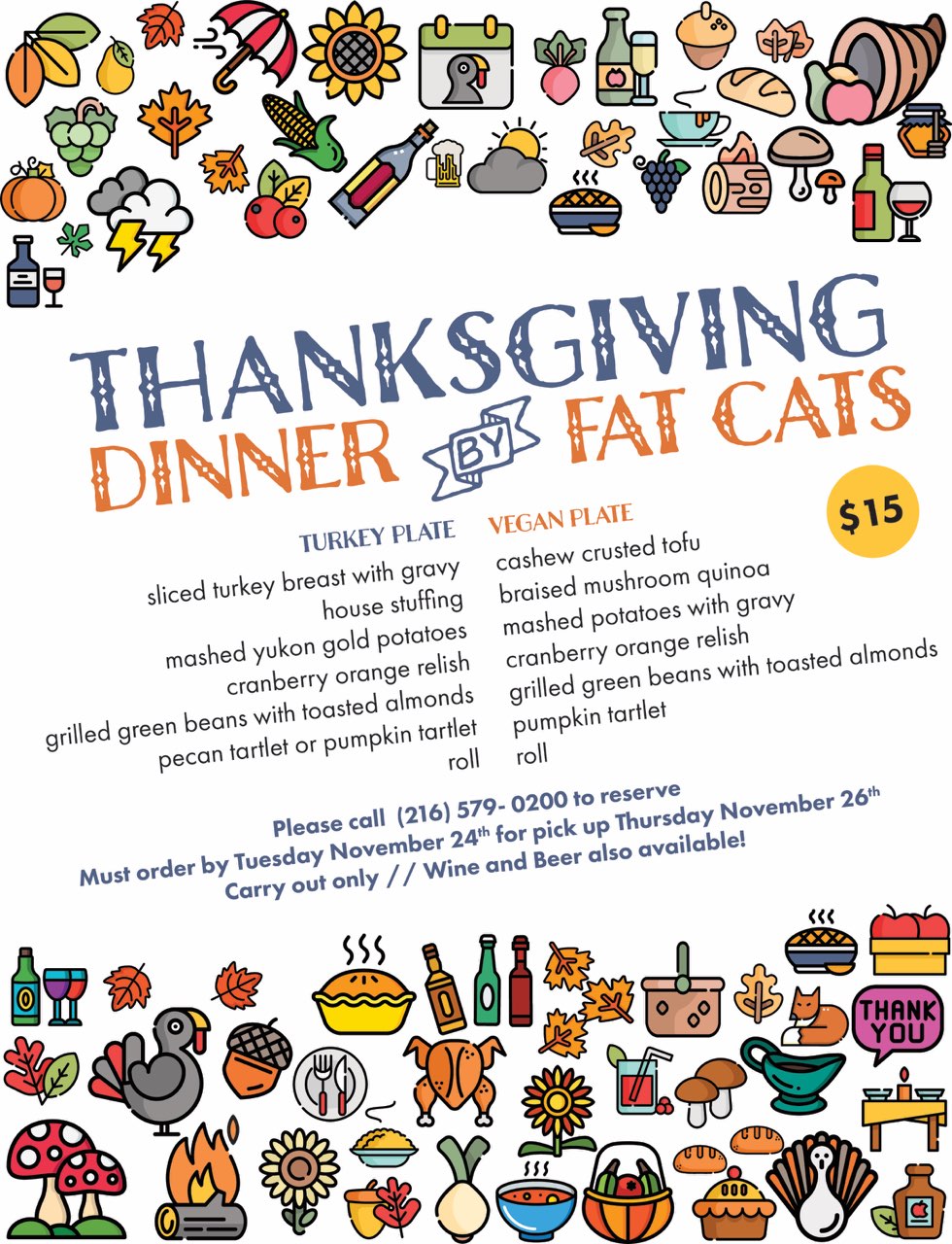Thanksgiving Dinner At Fat Cats Tremont Ohio